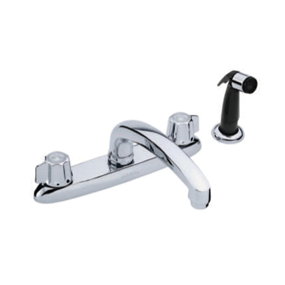 Gerber® G0742216 Classics™ 2-Handle Kitchen Faucet, 1.75/2.2 gpm, 8" Center, Chrome