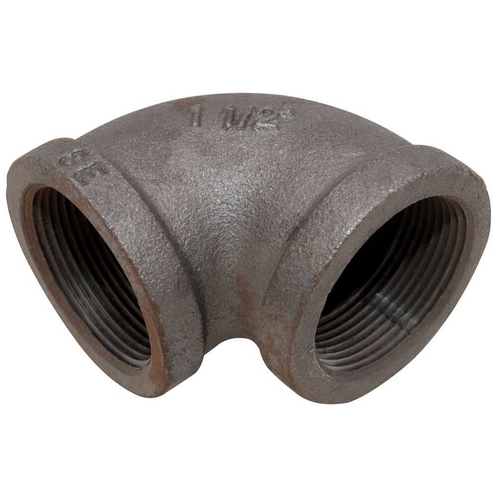 Anvil® 0310001607 FIG 1101 Standard 90 deg Pipe Elbow, 1-1/2 in, FNPT, 150 lb, Malleable Iron, Black, Domestic