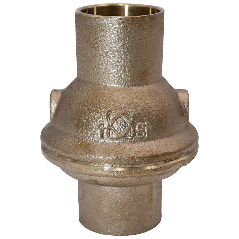 NIBCO® Ring Check® NJ7Q0XA S-480-Y-LF Lift In-Line Check Valve, 1 in, Solder, 125 lb, Low Lead Compliance: Yes, Bronze Body, Domestic