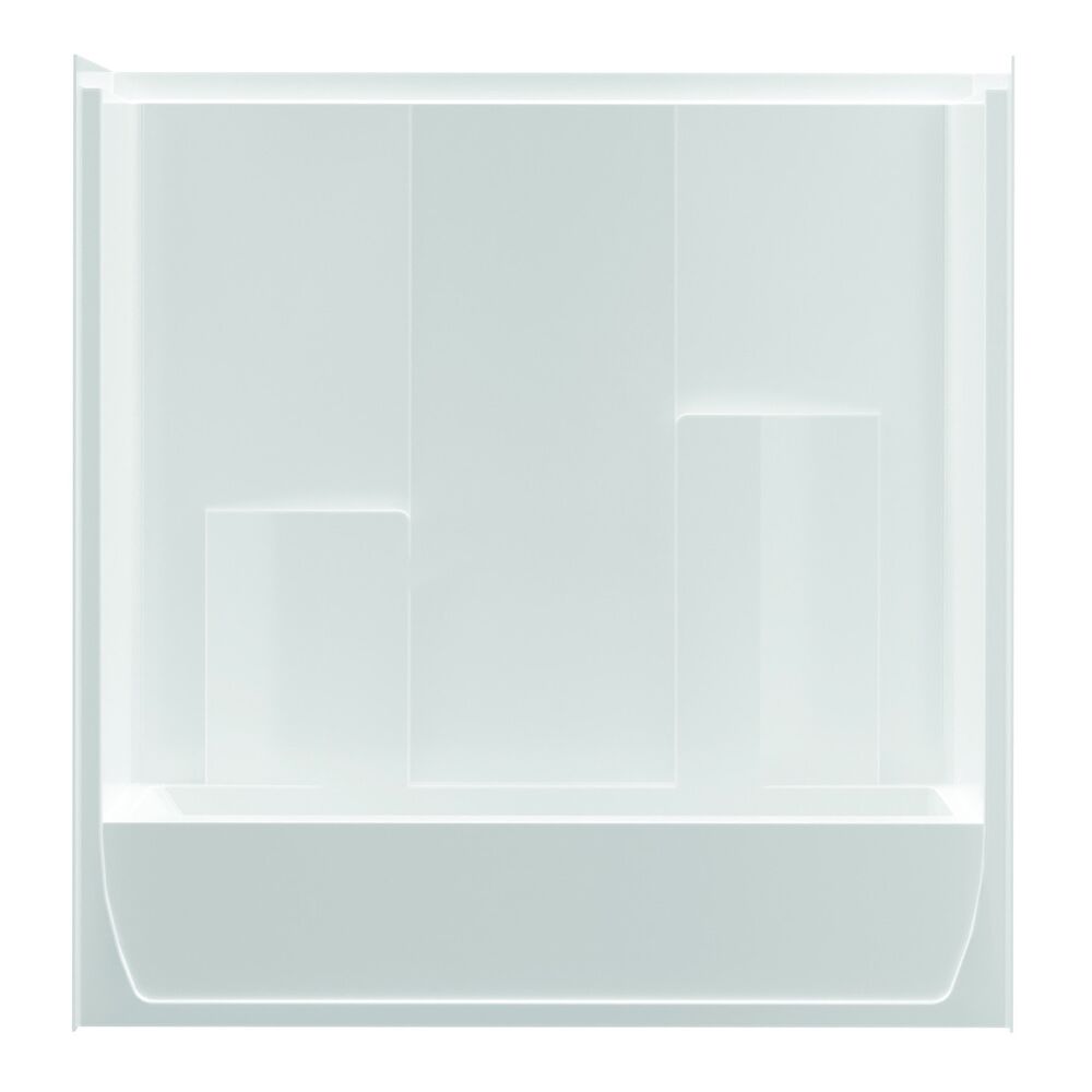 T172-36L WHT 1-Piece Tub/Shower, 72" L x 82" H x 38" W, Left-Hand Plumbing, Fiberglass Composite, White