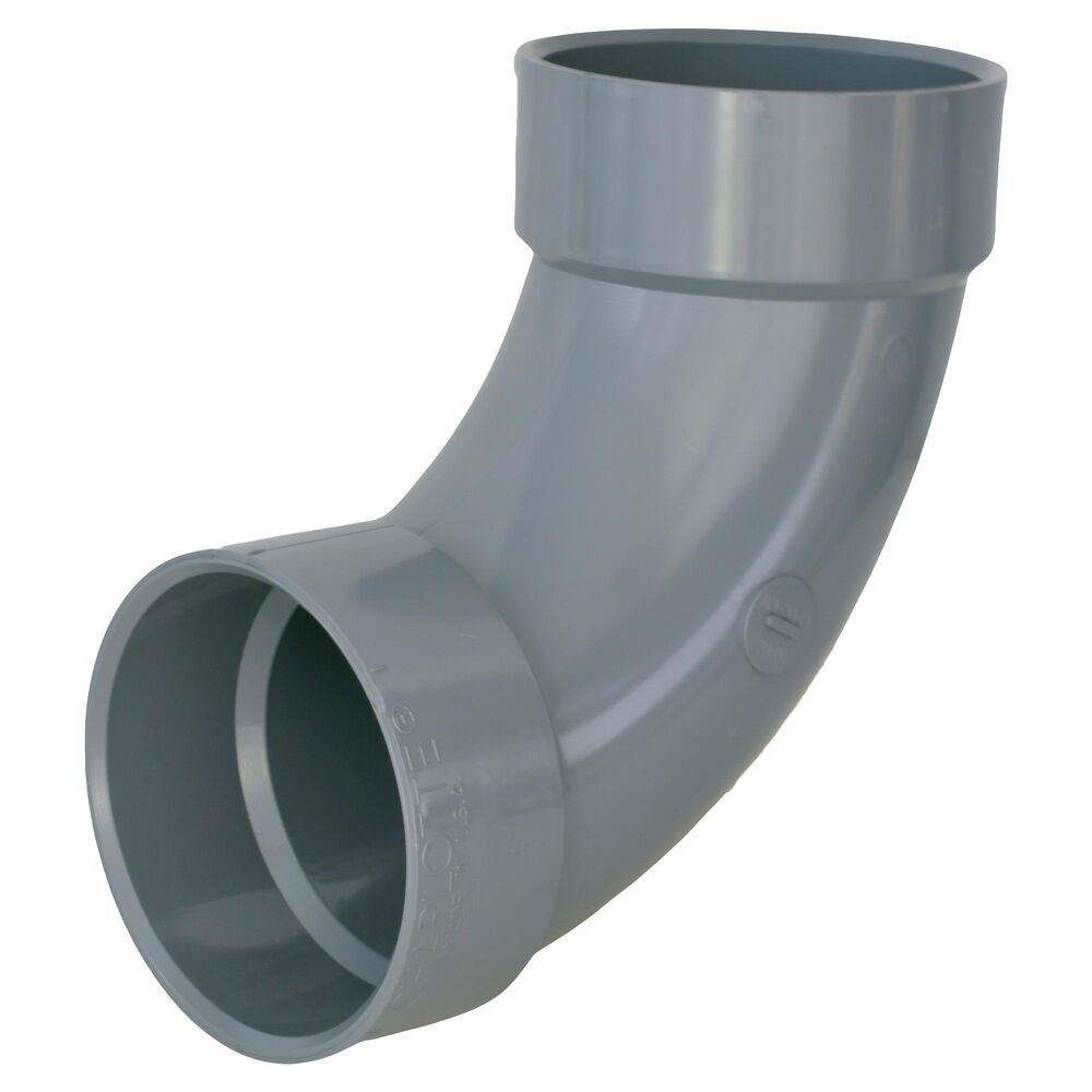 Charlotte ChemDrain® AW 00304 0040C Long Sweep Elbow, 90 deg Elbow, 4 in, Hub, SCH 40/STD, CPVC, Domestic