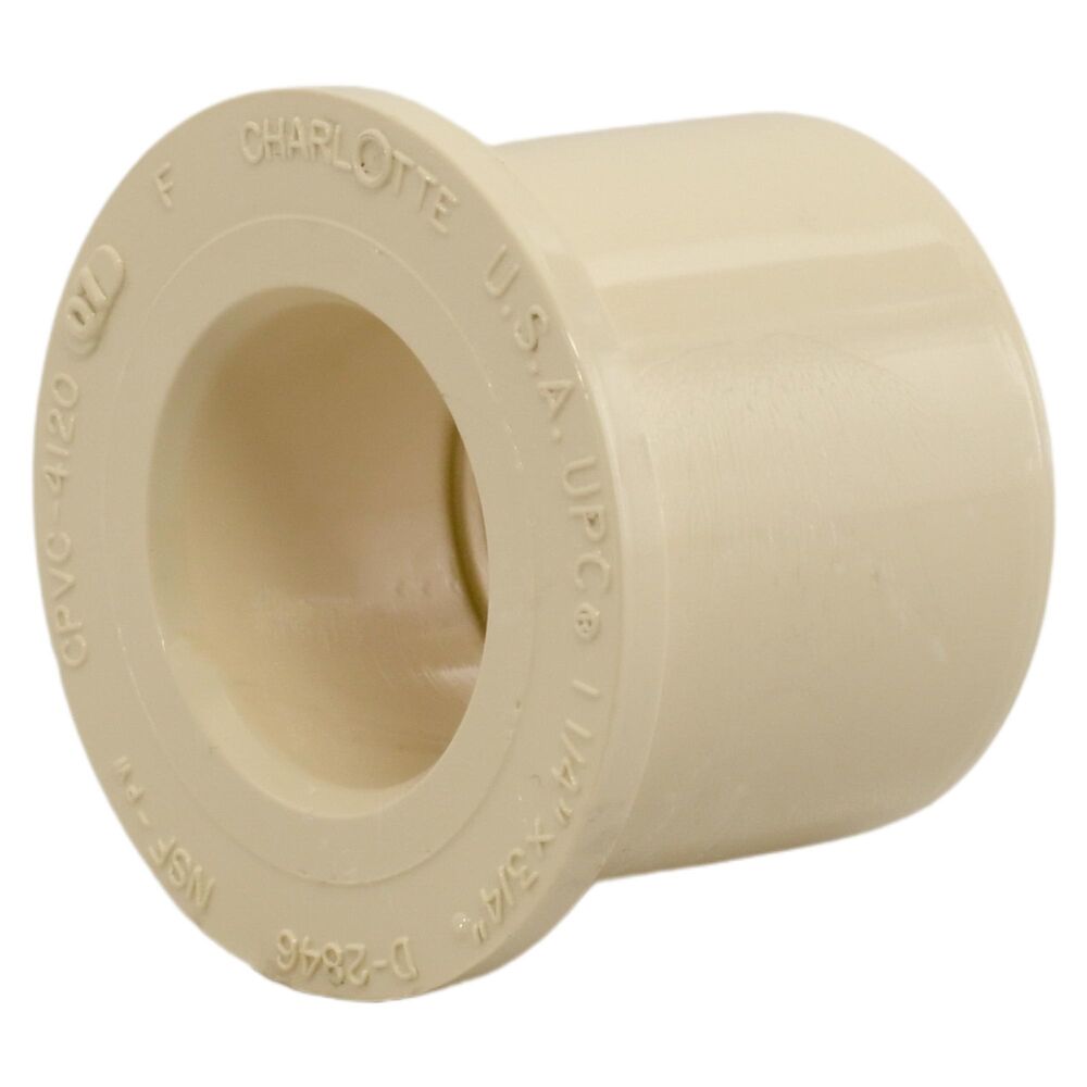 Charlotte FlowGuard® Gold™ CTS 02107 1400 Bushing, 1-1/4x3/4 in, HubxSpigot, SDR 11, CPVC, Domestic