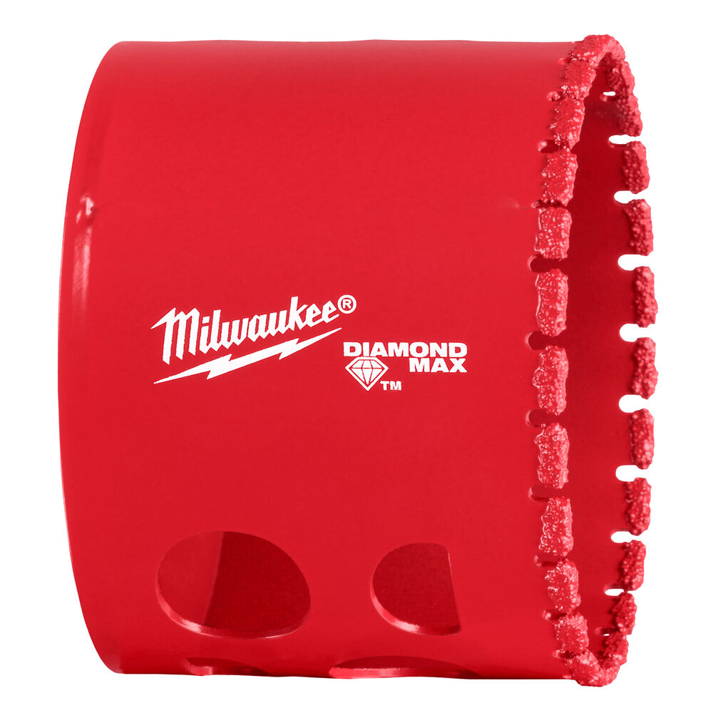 Milwaukee® Tool 49-56-5652 Diamond Max™ Hole Saw Cups, 2-1/4" Dia, Diamond Coated, 1-1/2" Cutting Depth