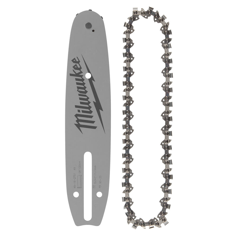 Milwaukee® Tool 49-16-2818 8" 3/8" LOW PROFILE™ Pitch, .043" Gauge Saw Chain and Guide Bar Set
