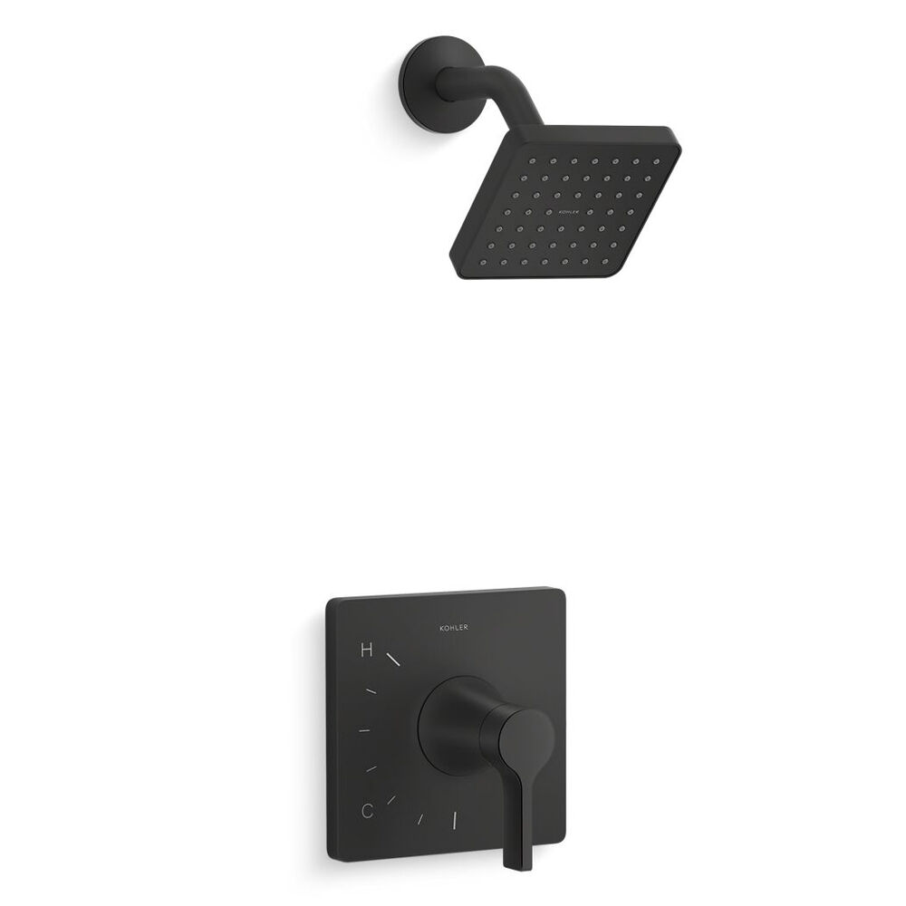 KTS28128-4G-BL Venza® Rite-Temp® Shower Trim Kit, 1.75 gpm, Matte Black