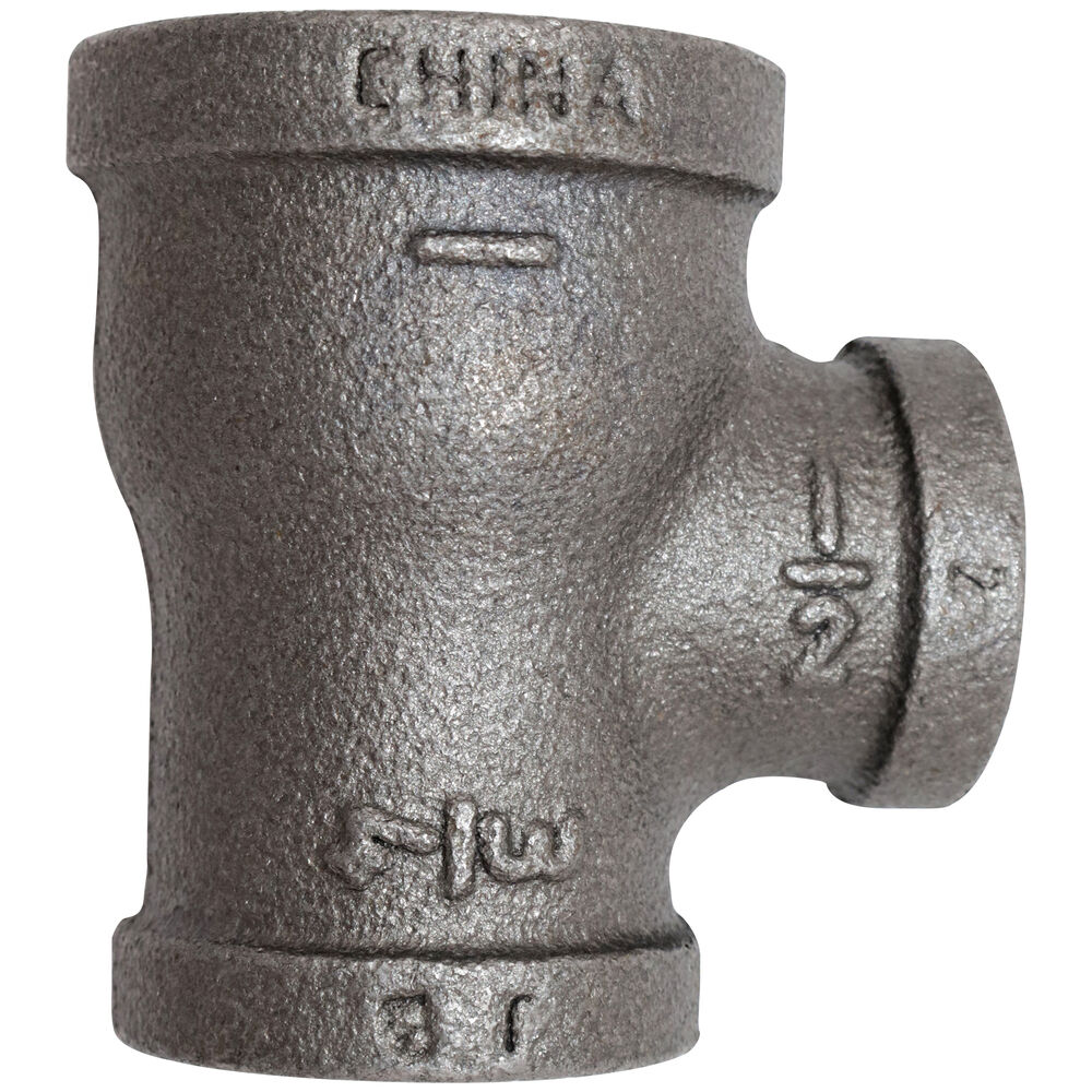 FIG 1105R Pipe Reducing Tee, 1x3/4x1/2 in, FNPT, 150 lb, Malleable Iron, Black, Import