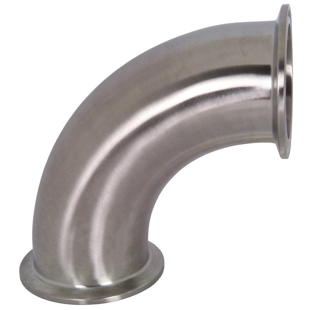 SS2CMP-2.5-304 90 Deg Elbow Clamp, 2-1/2" OD, 304 Stainless Steel
