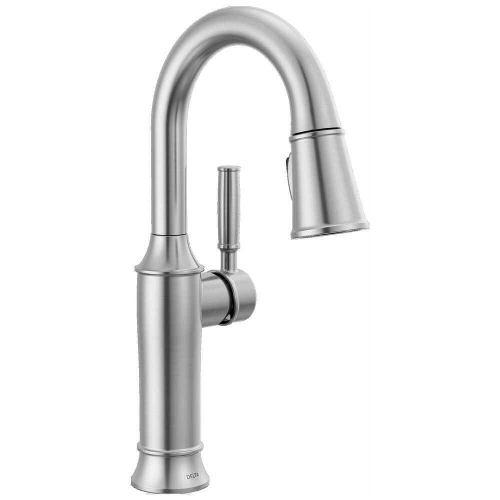 DELTA® 9984-AR-PR-DST Renaldi™ Single-Handle Pull-Down Bar Prep Faucet, Arctic Stainless