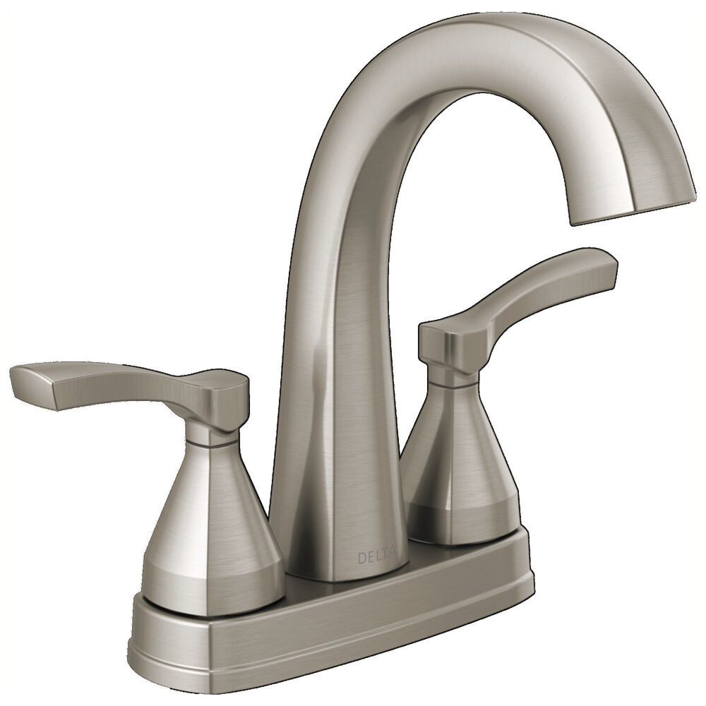 DELTA® 25775-SS-PR-MPU-DST Stryke® 2-Handle Bathroom Faucet w/ Metal ...