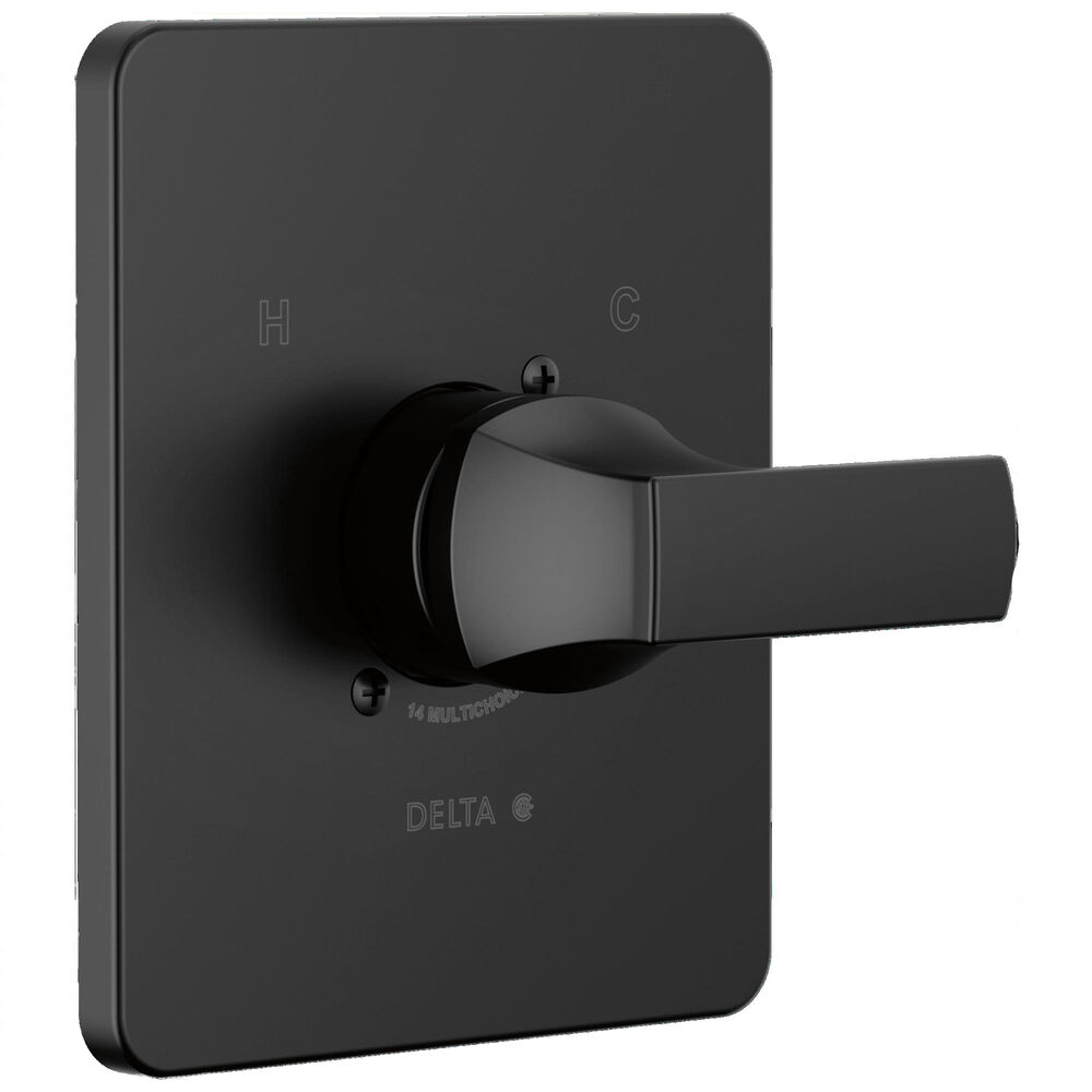 DELTA® T14037-BL 14 Series Rough-In Valve Trim, 1.75 gpm Shower, Matte Black