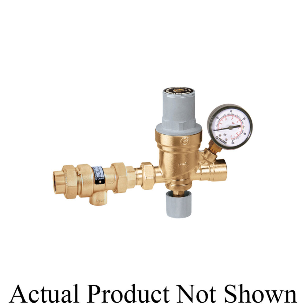 Caleffi AutoFill™ 573019A Pre-Adjustable Combo Automatic Filling Valve, 1/2 in, C x FNPT, 175 psi, Brass Body