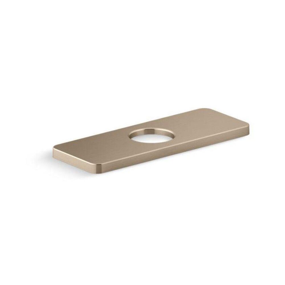 Kohler® 23481-BV 23481 Parallel® Escutcheon Plate, 1-7/16 in, 6-3/8" L 2-3/8" W 5/6" H, Brass, Vibrant Brushed Bronze