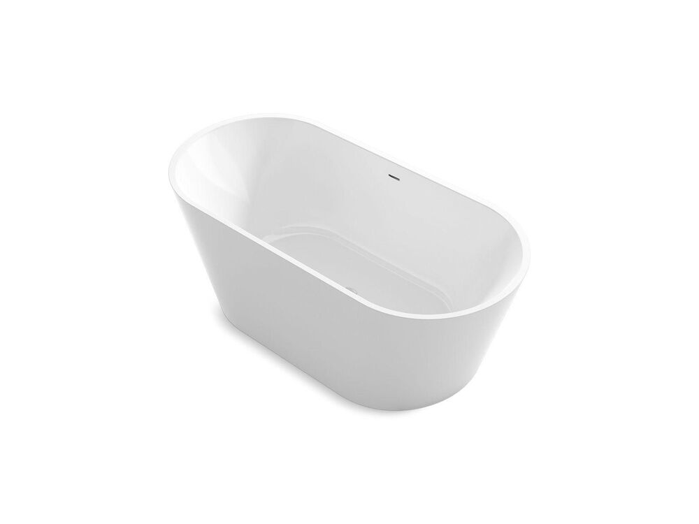 Kohler® 25165-0 Evok™ Bathtub, Soaker, 66" L x 30" W, Center Drain, White