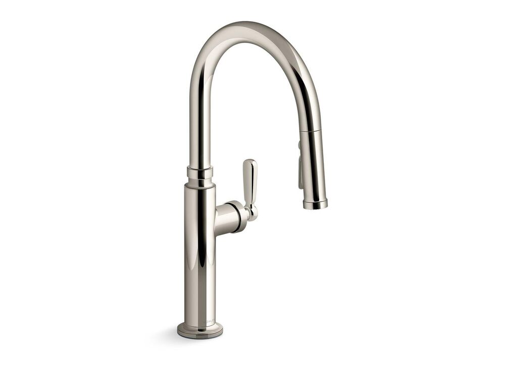 Kohler® 28358-SN Edalyn™ by Studio McGee Pull Down Kitchen Faucet, Vibrant Polished Nickel, 1 Handles, 1 Faucet Holes