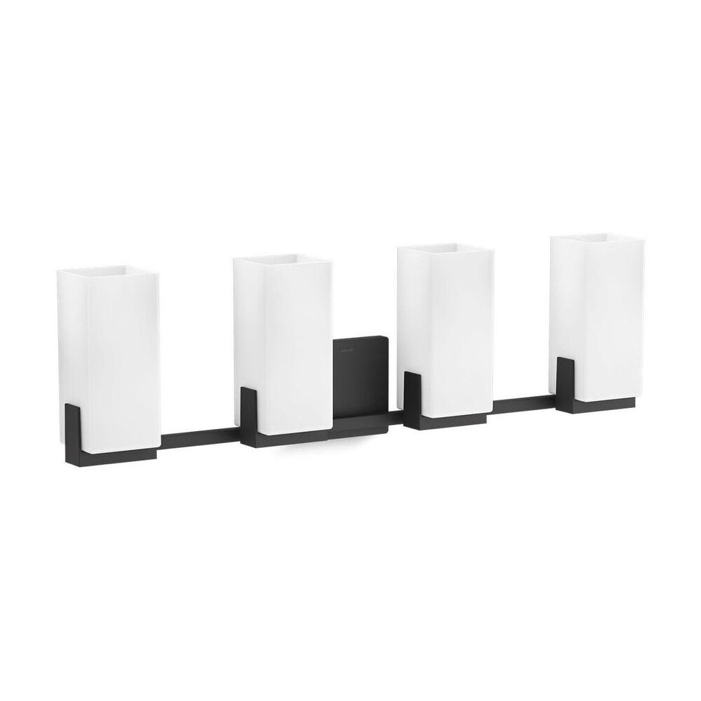 Kohler® 28973-SC04-BLL 28973-SC04 Honesty® Four Light Sconces, B10/B11/T10/T14 Lamp, 240 W Fixture, 120 V, Matte Black Housing