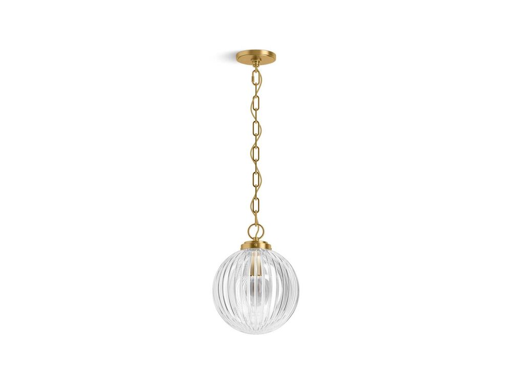 Kohler® 32258-PE01-2GL Pendant, (1) Lamps A19 Lamp, 120 V, Brushed Moderne Brass Housing