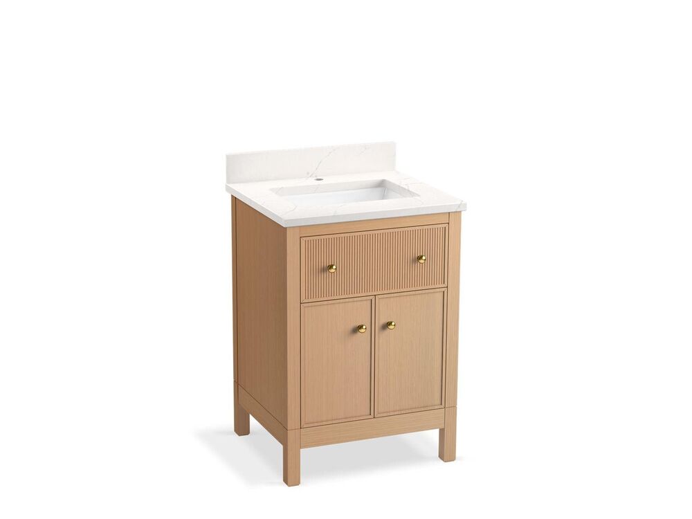 Kohler® 35018-SWK Malin™ by Studio McGee Vanity Cabinet with Sink and Top, 39-11/16" OAH x 24" OAW x 22-7/16" OAD