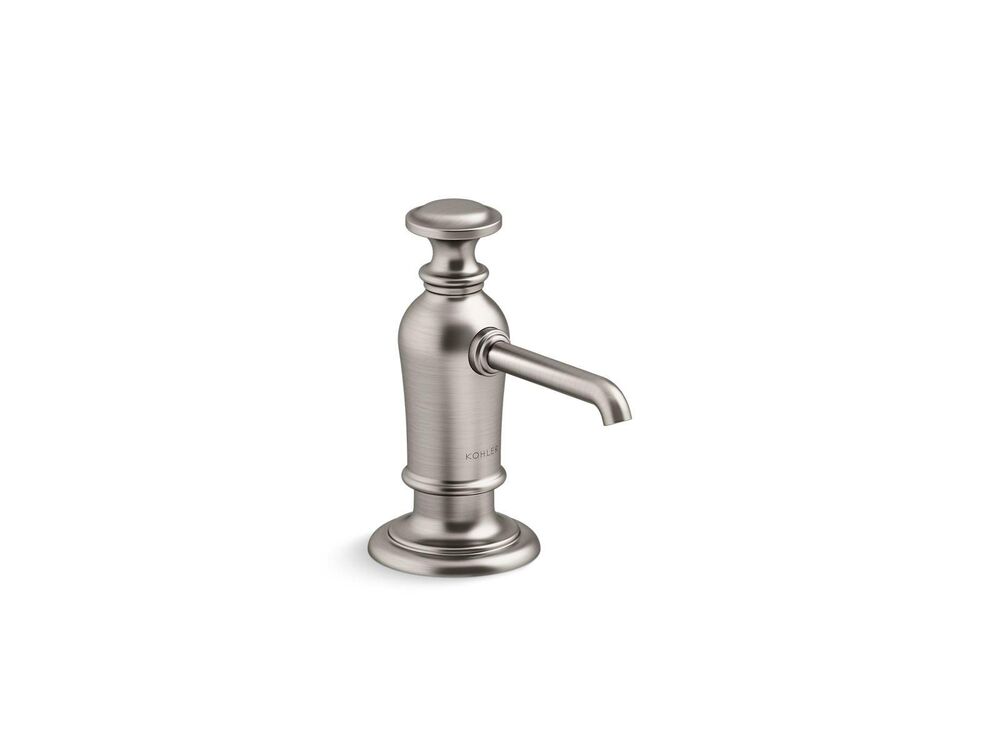 Kohler® 35759-VS Artifacts® Soap/Lotion Dispenser, 16 oz Capacity, Deck Mounting, Brass/Plastic