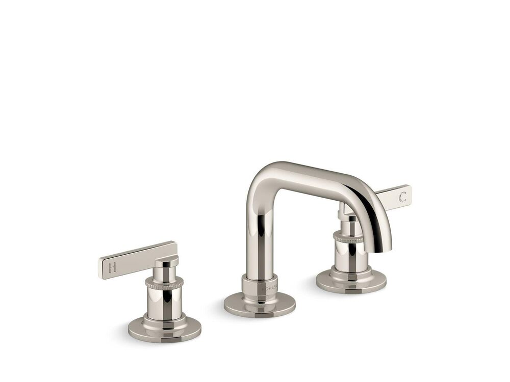 Kohler® 35908-4K-SN Castia™ by Studio McGee Faucet, 1 gpm Flow Rate, 3-1/2 in H Spout, 8 to 16 in Center, Touch-Activated Drain, Vibrant Polished Nickel