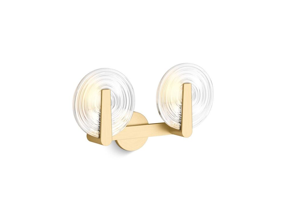 Kohler® 38397-SC02S-2GL Sconce, (1) Lamps, 120 V, Brushed Moderne Brass Housing