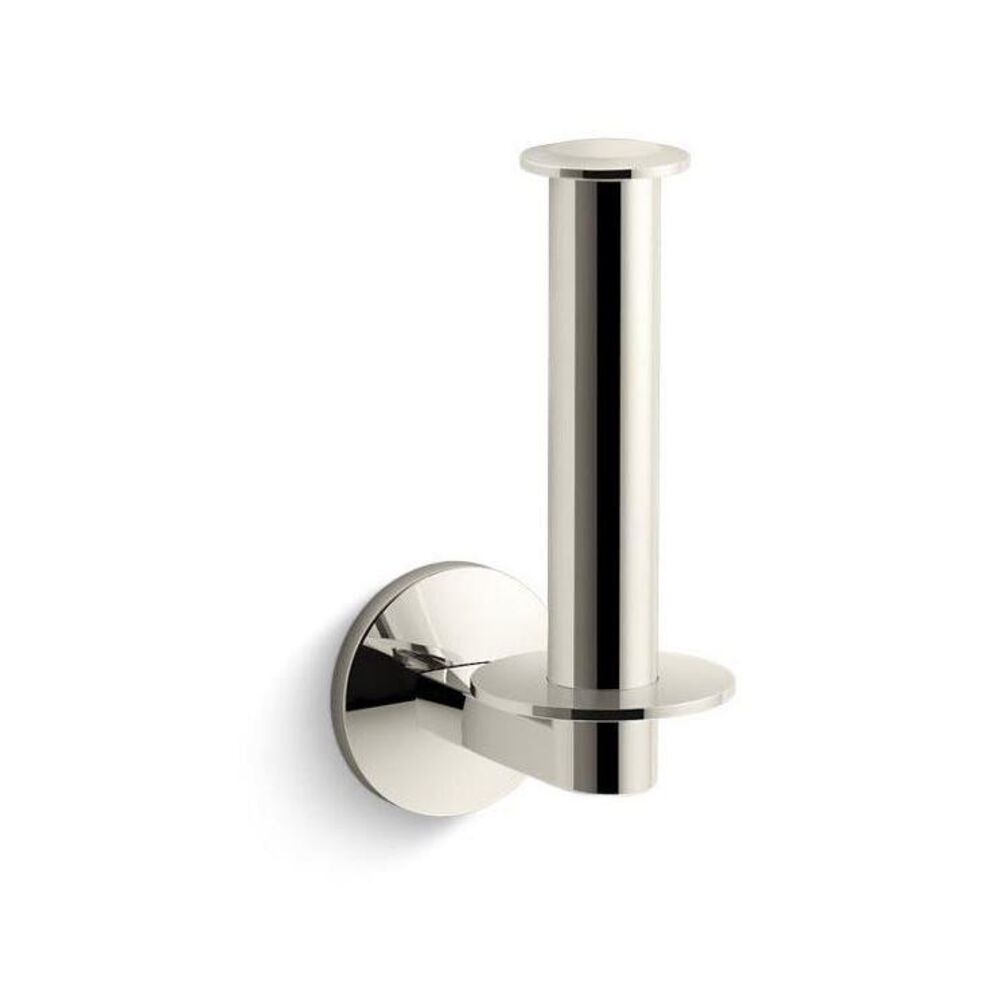 Kohler® 78383-SN 78383 Components® Vertical Toilet Paper Holder, 6-5/8 in H, Zinc/Brass, Vibrant Polished Nickel