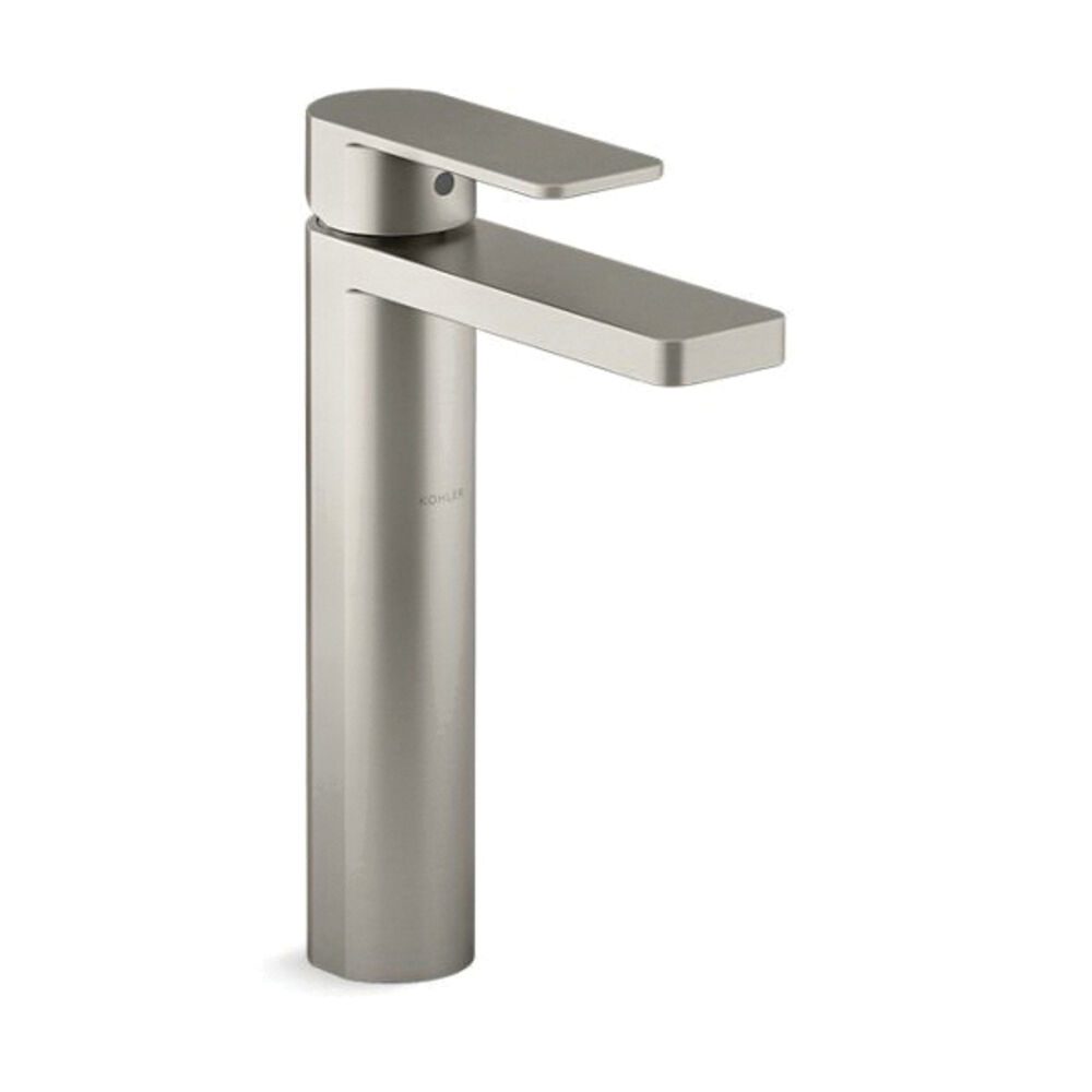 Kohler® 23475-4N-BN K-23475-4N Parallel™ Bathroom Sink Faucet, 0.5 gpm Flow Rate, 8-1/16" H Spout, Touch-Activated Drain, Vibrant® Brushed Nickel