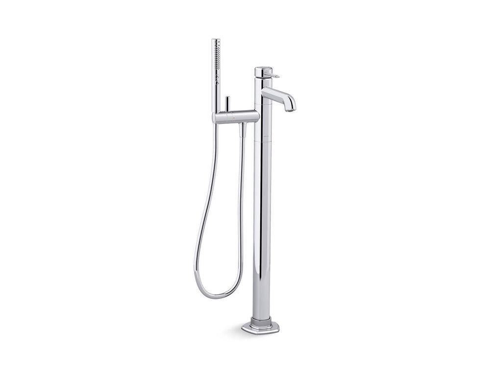 Kohler® T27025-4-CP T27025-4 Occasion® Floor Mount Tub Faucet, 1.75 gpm Flow Rate, Polished Chrome, 1 Handles