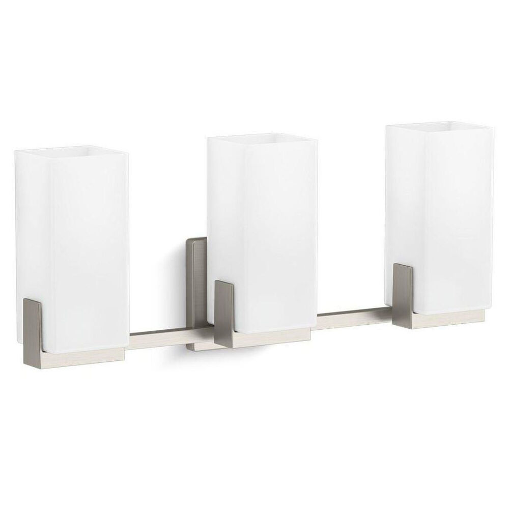 Kohler® 31494-SC03-BNL 31494-SC03 Honesty® Three Light Sconces, B10/B11/T10/T14 Lamp, 180 W Fixture, 120 V, Brushed Nickel Housing