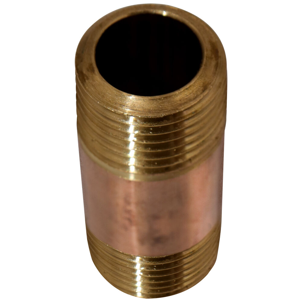Merit Brass 2006-150 Pipe Nipple, 3/8 inx1-1/2" L, Brass, MNPT, SCH 40/STD, Domestic