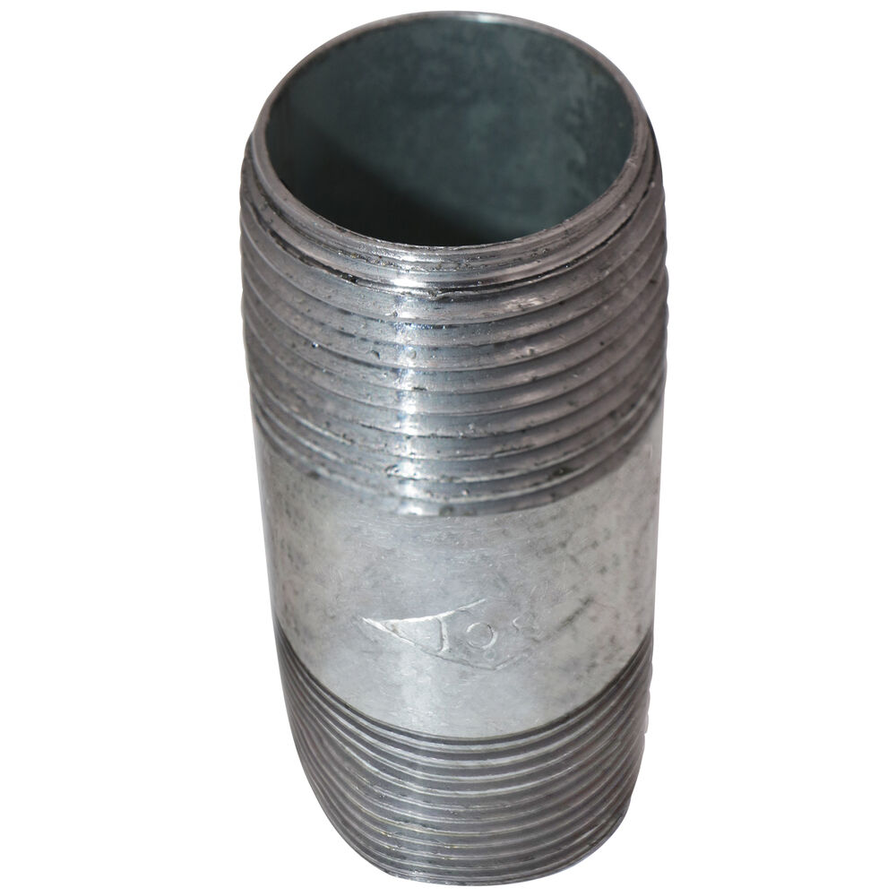Beck® 0831024203 FIG 343 Standard Pipe Nipple, 1 inx3" L MNPT, Steel, Galvanized, SCH 40/STD, Welded, Import