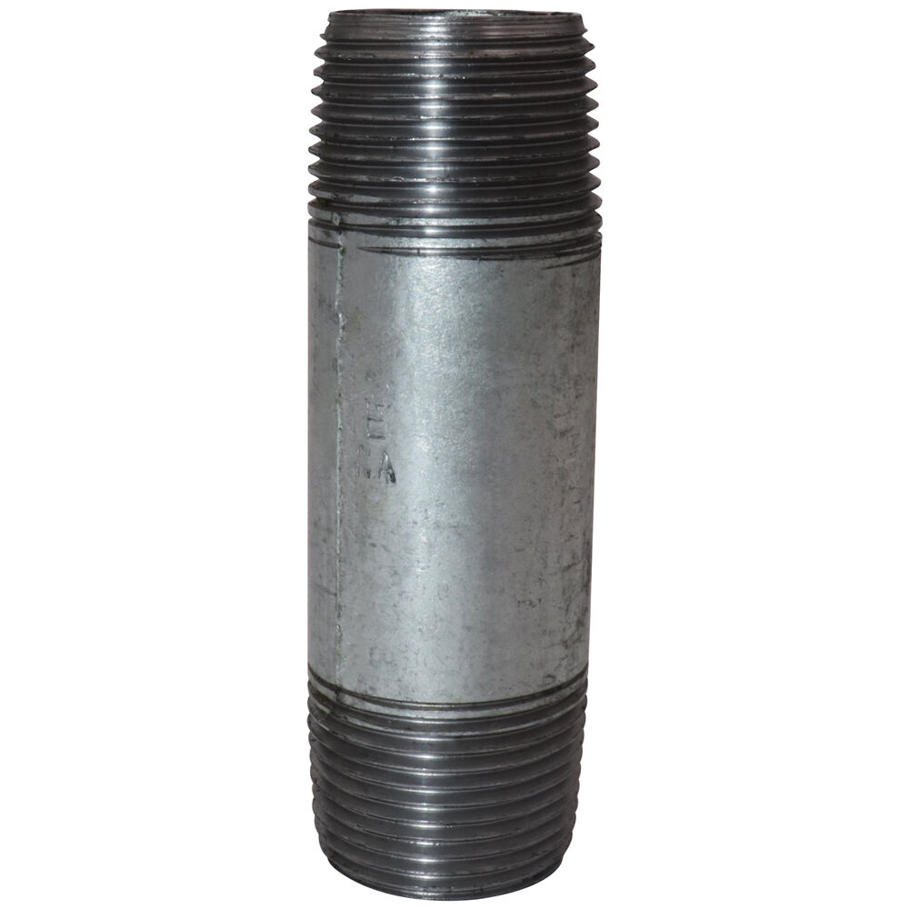 Beck® 0831024609 FIG 343 Standard Pipe Nipple, 1 inx4" L MNPT, Steel, Galvanized, SCH 40/STD, Welded, Import
