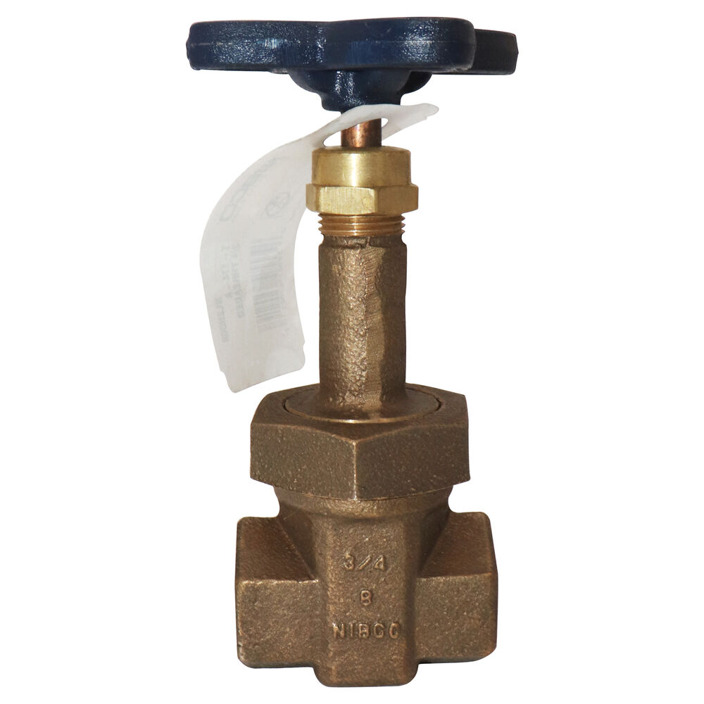 NIBCO® NL2H008 T-174-A Block Pattern Gate Valve, 3/4 in, Thread, 300 lb, Bronze Body, Domestic