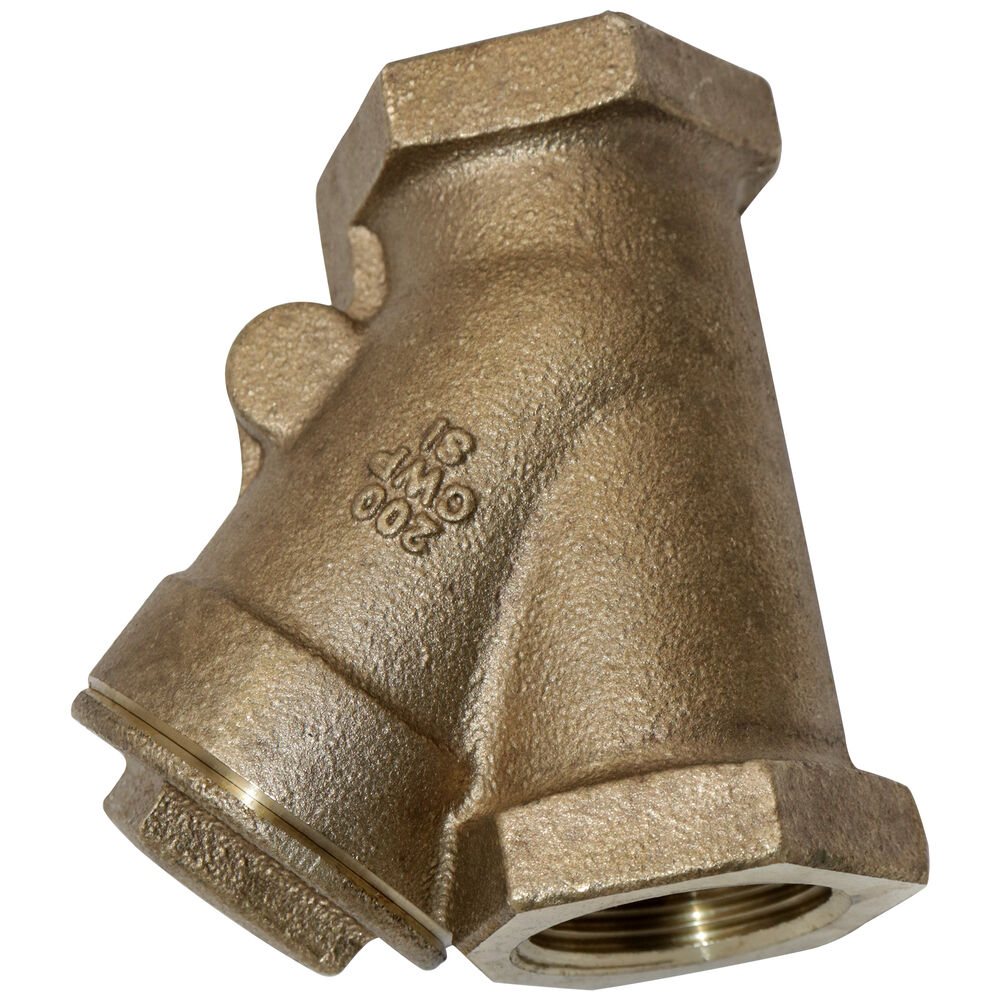 NIBCO® NL740XA T-413-Y-LF Y-Pattern Swing Check Valve, 1", Thread, 125 lb, Low Lead Compliance: Yes, DZR Silicon Bronze Body, Domestic