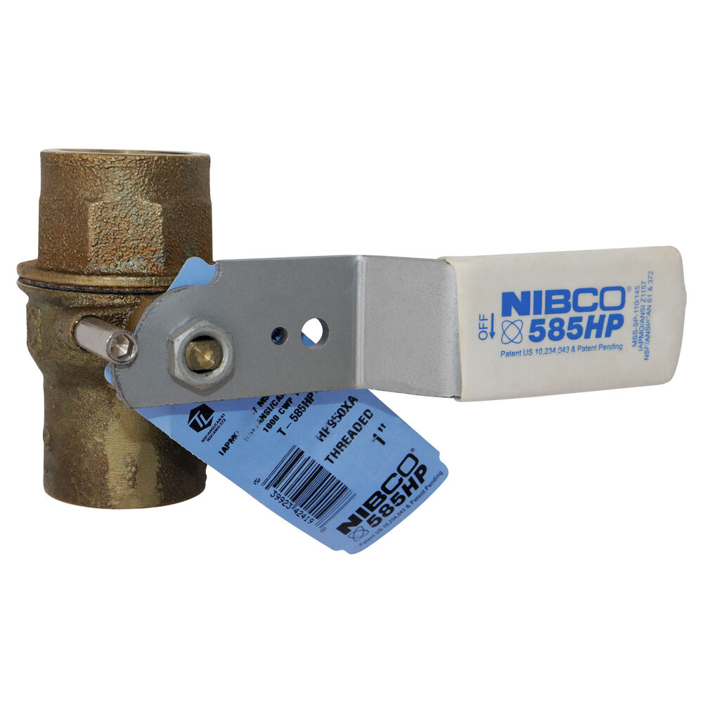 NIBCO® T-585HP-LF Lead-Free Bronze Threaded Ball Valve, 1 in
