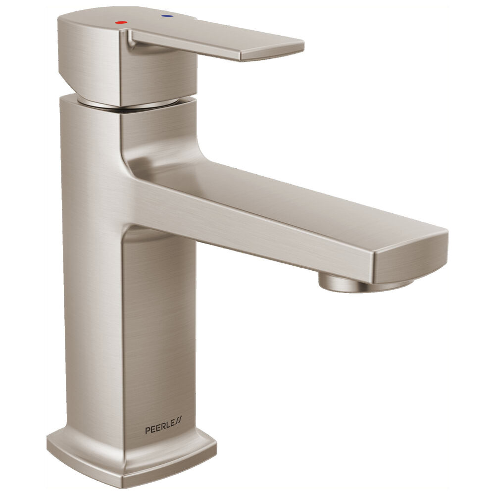 Peerless® P1571LF-BN EZRA™ Single-Handle Bathroom Faucet, 1 gpm 6-5/16" H Spout, Pop-Up Drain, 1/3 Faucet Holes, Brushed Nickel