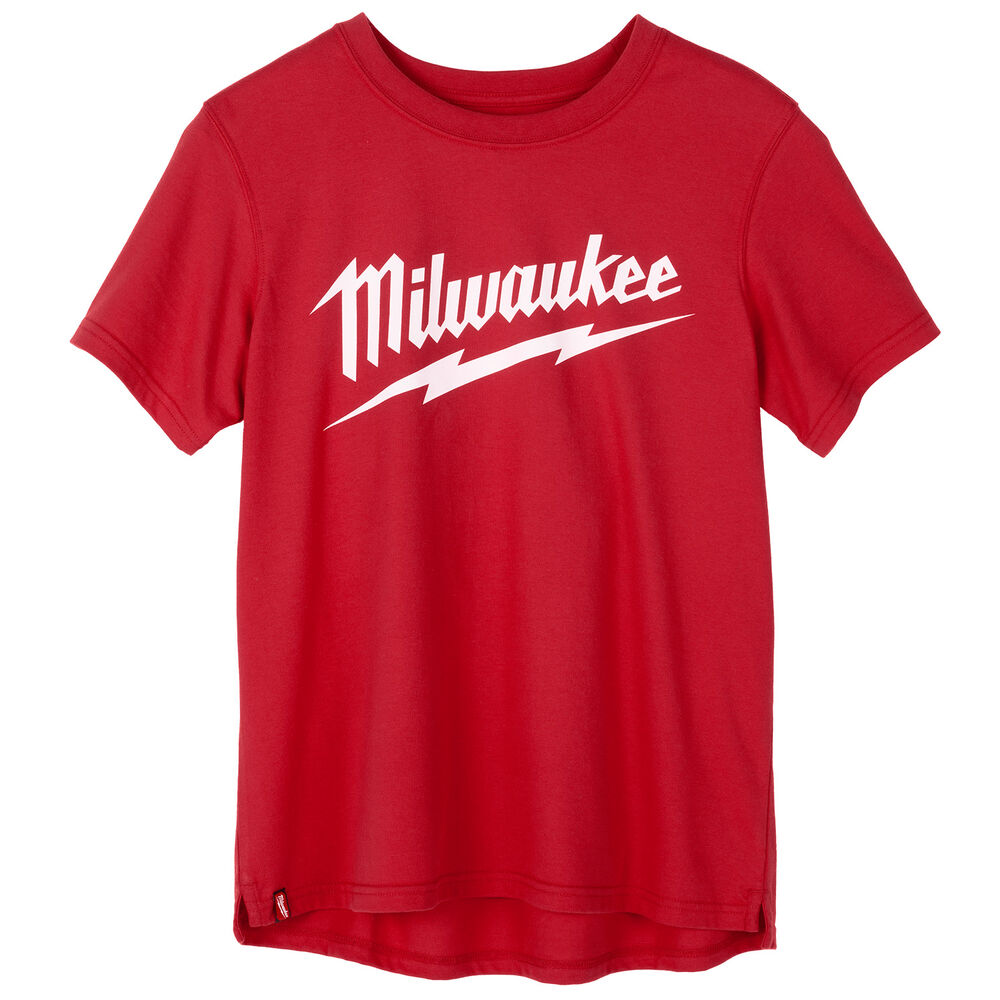 Milwaukee® Tool F453R Women's GRIDIRON™ Logo T-Shirt, Red