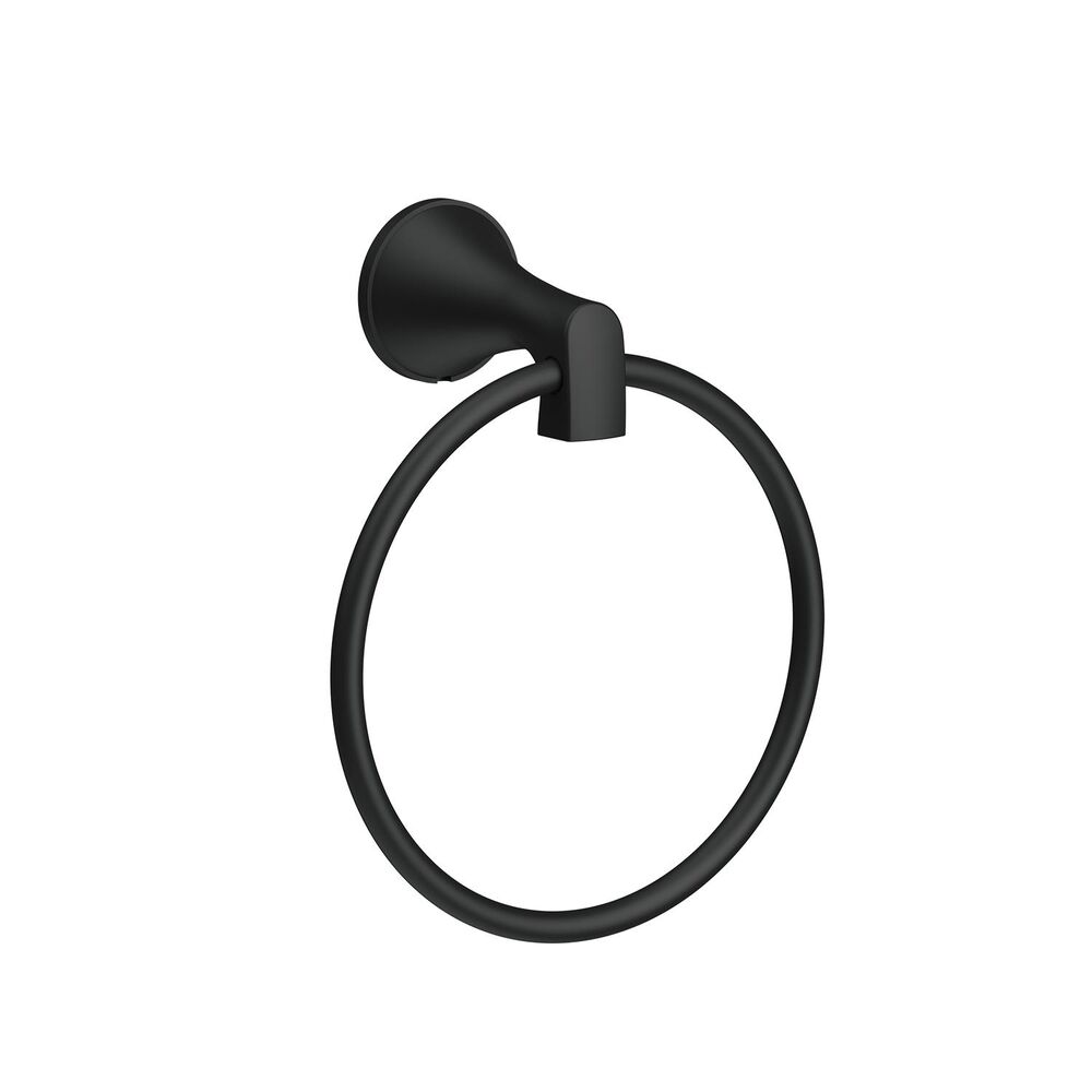 Gerber® D445060BS Windley™ Towel Ring, 8.38" OAH 3.38" OAD, Metal, Satin Black