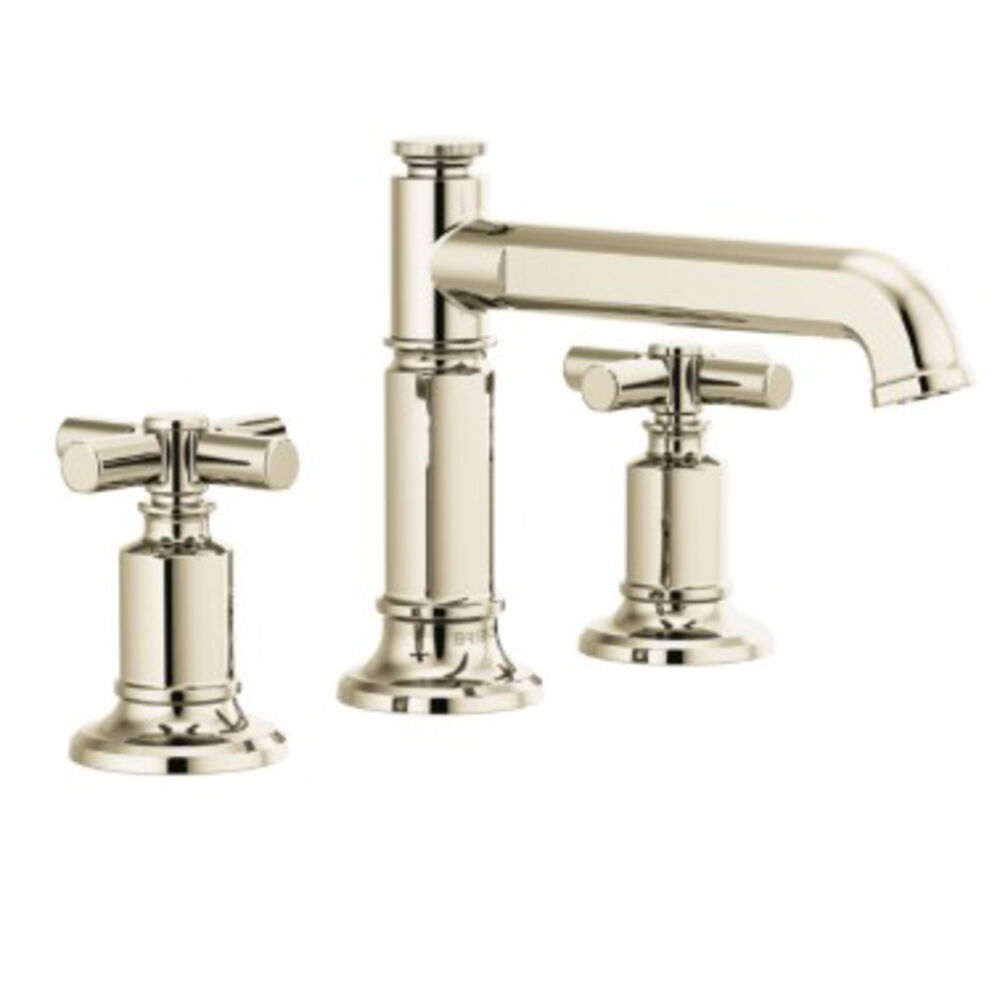 Brizo® 65377LF-PNLHP-ECO Invari® Widespread Bathroom Faucet, 1.5 gpm Flow Rate, 6" H Spout, 6 to 16" Center, 2 Handles, Polished Nickel
