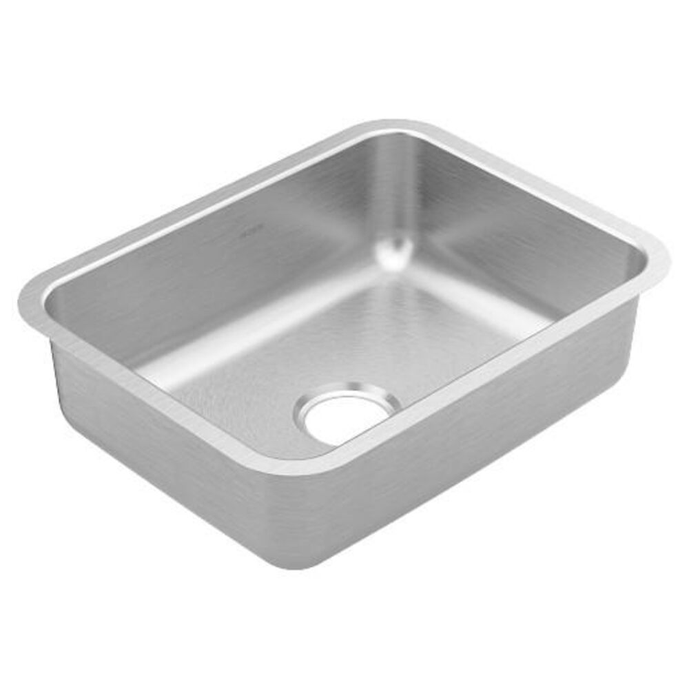 Moen® GS20166 Prep Standard Duty Sink, 21" L 15-3/4" W 7" D Bowl, Under Mount, Stainless Steel