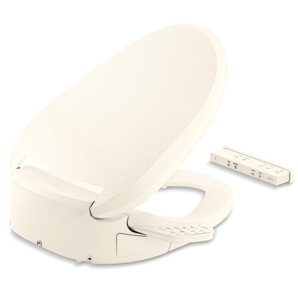 Kohler® 28229-96 PureWash® E725 Toilet Seat, Plastic, Biscuit