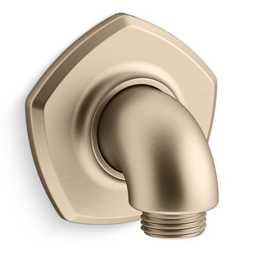 KOHLER Forte Zulauf-Krümmer In Gebürstetem Chrom – Für Handduschschläuche, Messing, Wandmontage