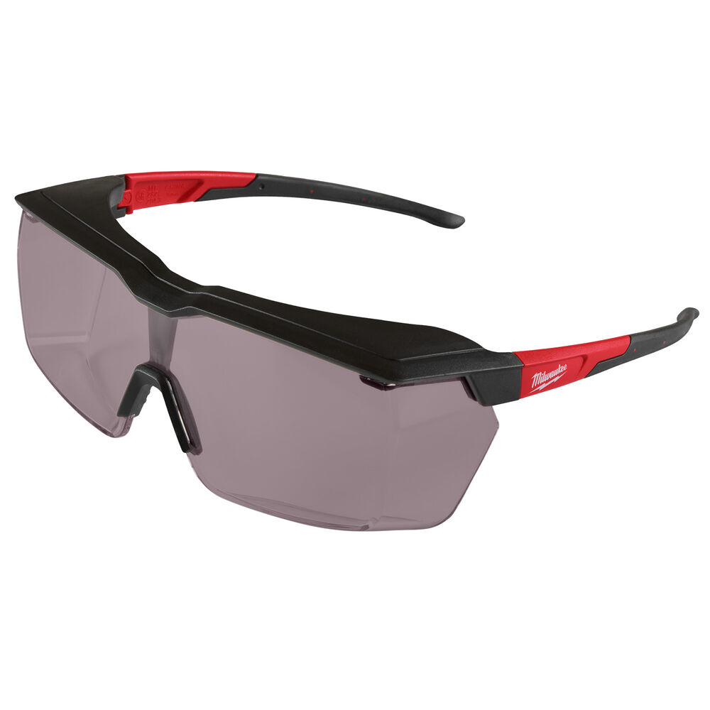 Milwaukee® Tool 48-73-2075 Over The Glasses Safety Glasses, Tinted Lens, Black/Red, Polycarbonate Lens