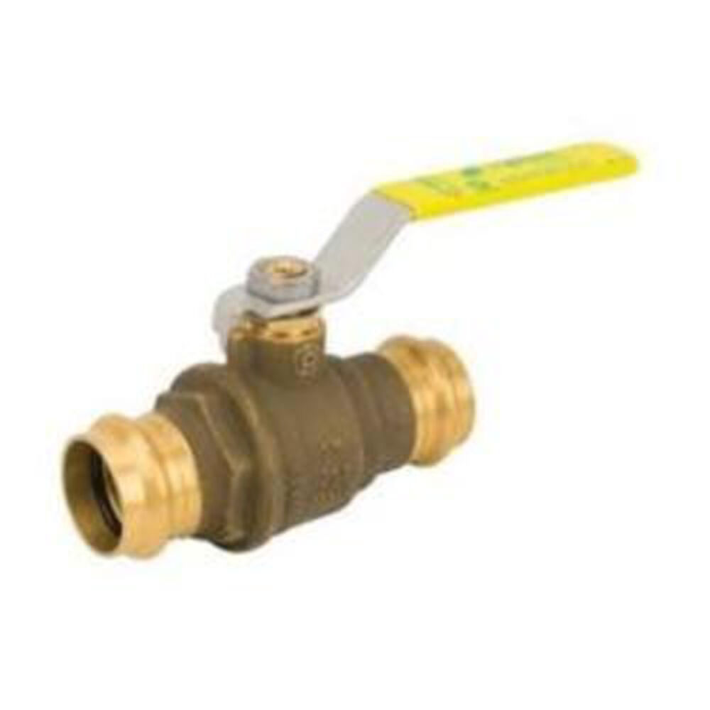 100-203G JP-100GPXP 2-Piece Ball Valve with Lever Handle, 1/2 in Nominal, Press, Brass Body, Full Port, EPDM Softgoods
