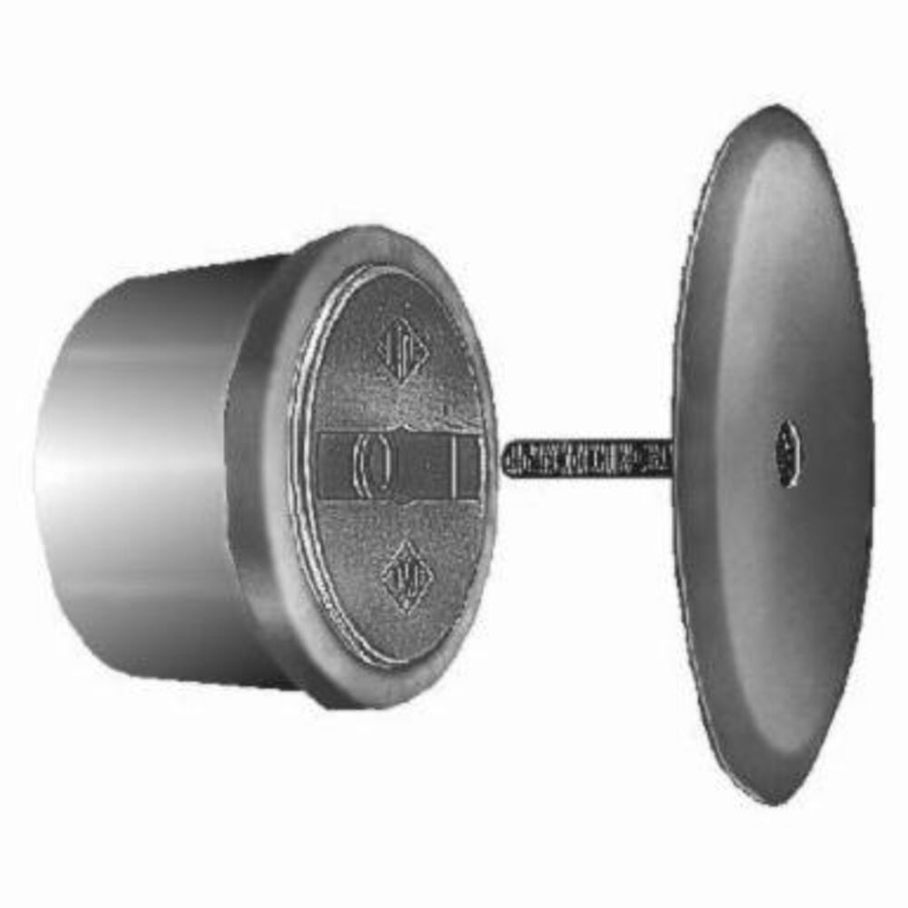 4422C04 Cleanout Plug With Shallow Cover and Screw, 5-1/2" Cleanout, 4" Outlet, Duco Cast Iron