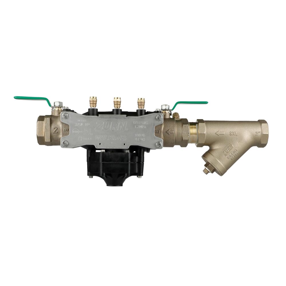 Zurn® Wilkins 2-375XLS Composite Vessel Backflow Preventer, 2", FNPT, Quarter-Turn Ball Valve, Reinforced Nylon Body, Reduced Pressure