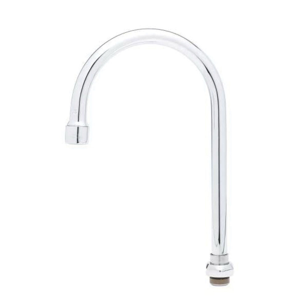 T & S 133X-A22 Swivel Gooseneck, 5-3/4", for Rigid Outlet Faucets, Brass, Polished Chrome