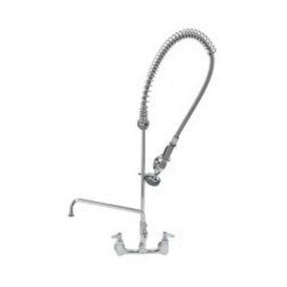T & S B-2187 2-Handle Pre-Rinse Unit, 8.91 gpm, Polished Chrome