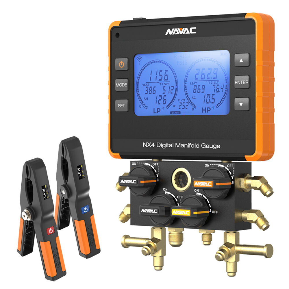 NX4 NEXUS™ Smart & Precise Digital Manifold Gauge, 4 Valve, A2L Compatible