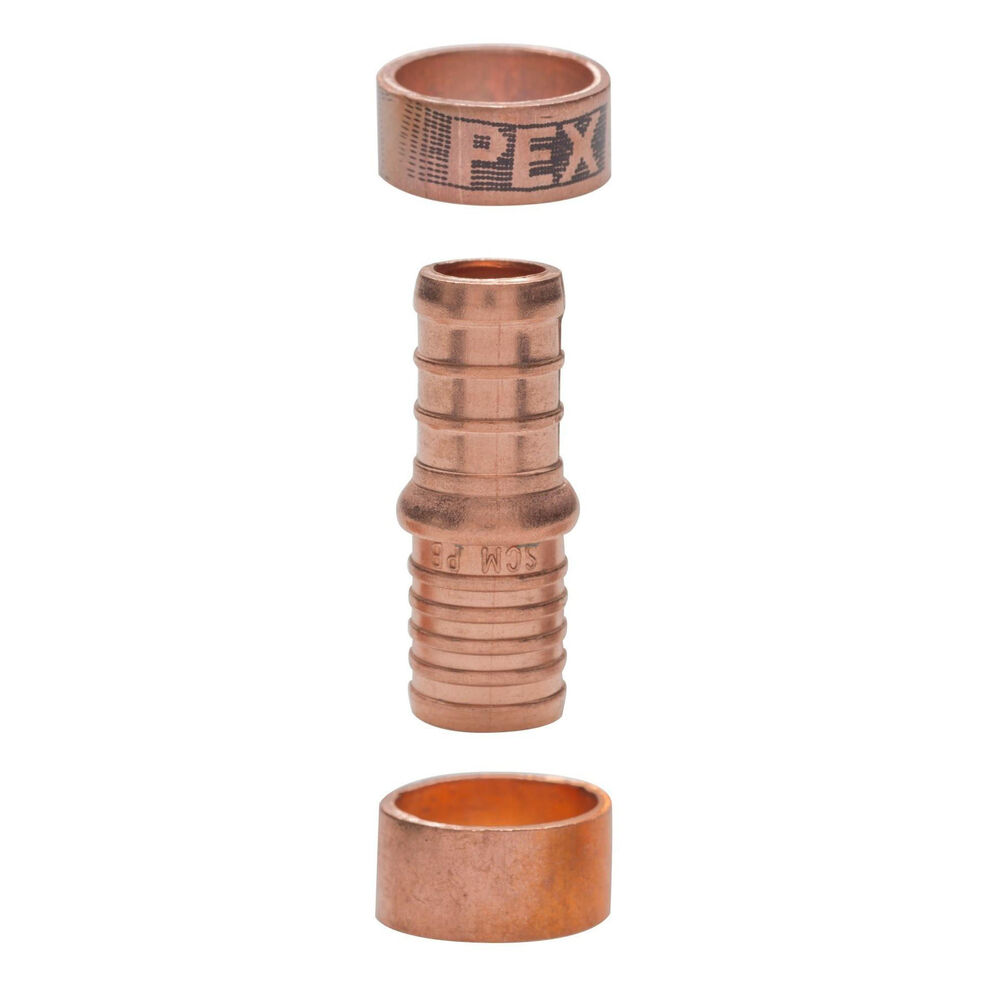 Sioux Chief 645X3GPK2 Straight 1-Piece Pipe Coupler with Crimp Rings, 3 ...