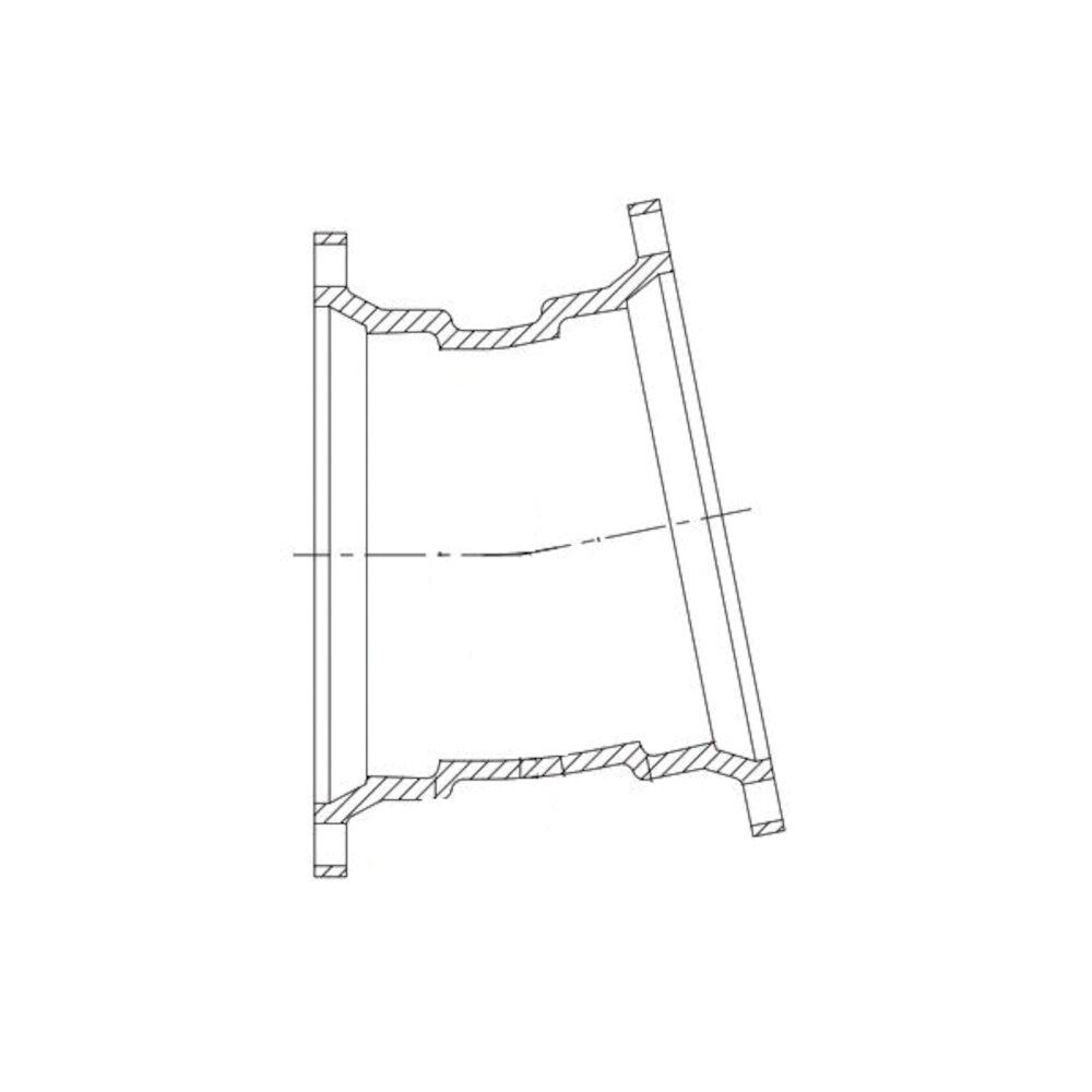 TYLER UNION® 099833 Compact 11-1/2 deg Elbow, 10 in, Mechanical Joint, Ductile Iron, Cement Lined, Domestic